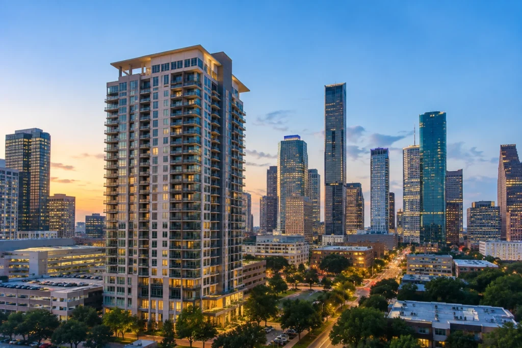 Modern apartment high-rise in Uptown Houston, T