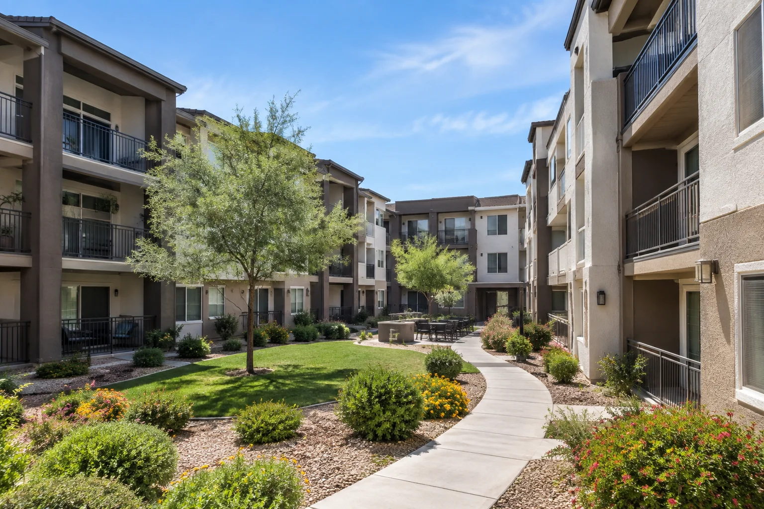 Casa Del Sol Apartment Homes exterior in the Westwood neighborhood of Houston, TX